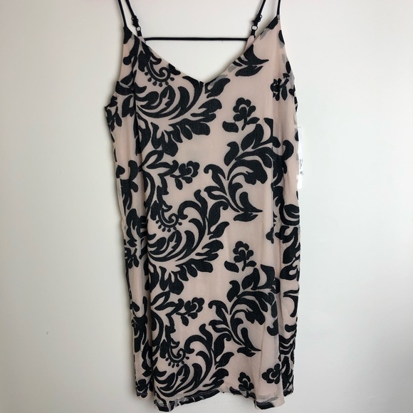 Aqua Black Mesh Slip Dress - Picture 2 of 5